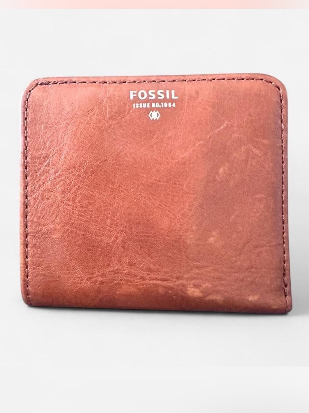 Fossil Leather Bifold Wallet - Chestnut Brown
